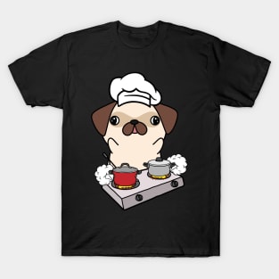 Funny Pug is cooking T-Shirt